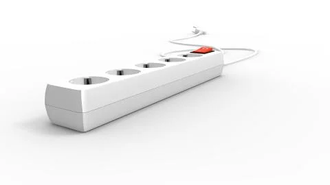 3d rendering of a electricity socket isolated in a bright studio background Stock Illustration