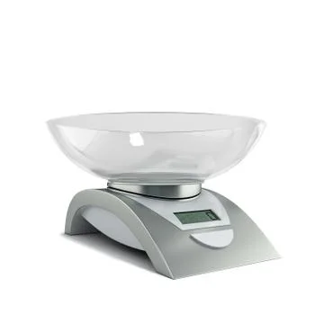 3d rendering of Electronic scales isolated on a white background Stock Illustration