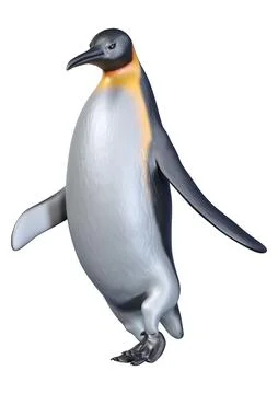 3D Rendering Emperor Penguin on White Stock Illustration