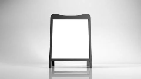 3d rendering of an empty billboard inside a studio Stock Illustration