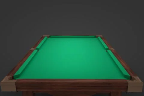 3d rendering of an empty billiard table on a dark background. Stock Illustration