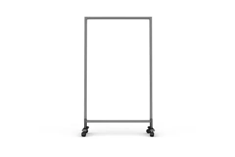 3D Rendering Empty Blank Movable Realistic Billboard for Advertisement Mockup Stock Illustration