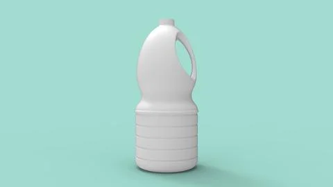 3D rendering of an empty blank packaging bottle mock up product. Standing in an Ilustração Stock