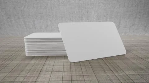 3d rendering of an empty business card on white background イラスト素材