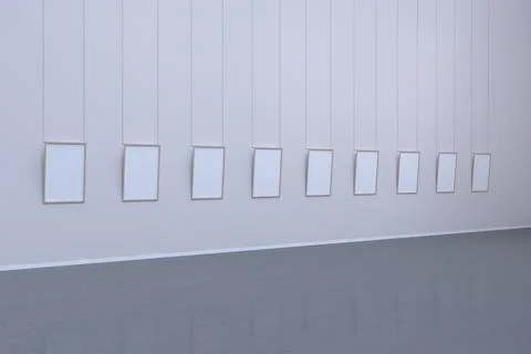 3D rendering of an empty Museum hall Stockillustratie