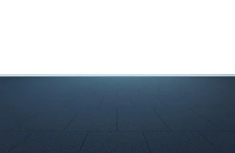 3D rendering empty parking lot with large white background Stock Photos