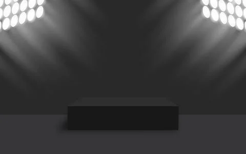 3D rendering of an empty product standing in the background for a presentat.. Stock Illustration