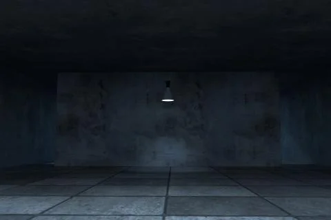 3d rendering, the empty room with exquisite top light. Stock-Illustration