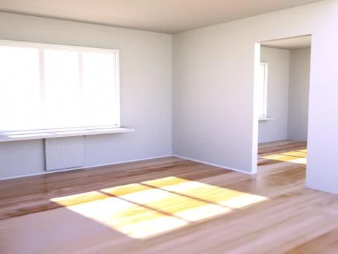 3d rendering the empty room 스톡 일러스트
