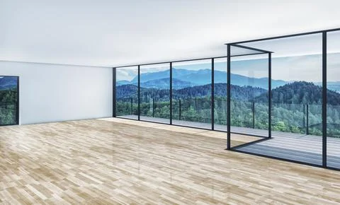 3D rendering of a empty room Stock Illustration