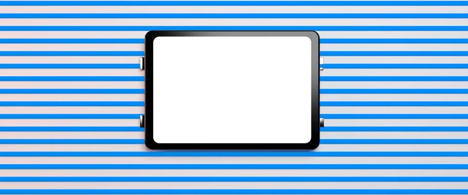 3d rendering of an empty sign with white isolated screen Stock Illustration