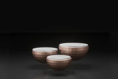 3d rendering empty template podium mockup for product placement Stock Illustration