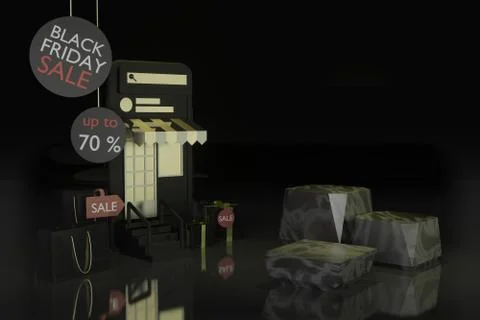 3d rendering empty template podium mockup Stock Illustration