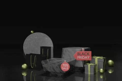 3d rendering empty template podium mockup Stock Illustration
