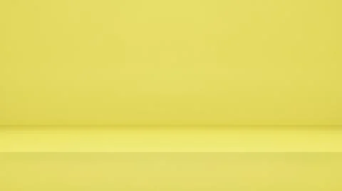 3d rendering, Empty yellow color studio room background Stock Illustration