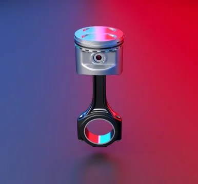 3D rendering. Engine piston with piston rings. イラスト素材