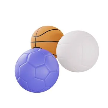 3d rendering of equipment 3d rendering of sport equipment, 3d icons, paste... Stock Photos