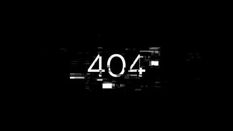 3D rendering error 404 text with screen effects of technological glitches Stock Illustration