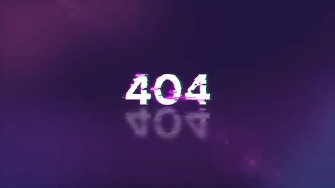 3D rendering error 404 text with screen effects of technological glitches Stock Illustration