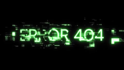 3D rendering error 404 text with screen effects of technological glitches 스톡 일러스트