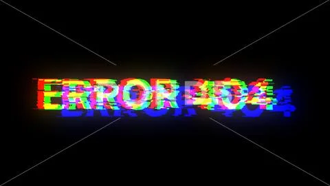 3D rendering error 404 text with screen effects of technological glitches イラスト素材