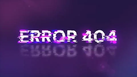 3D rendering error 404 text with screen effects of technological glitches Stock Illustration