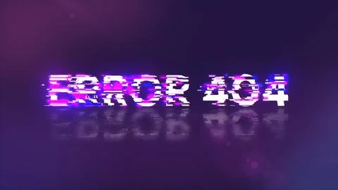 3D rendering error 404 text with screen effects of technological glitches 스톡 일러스트