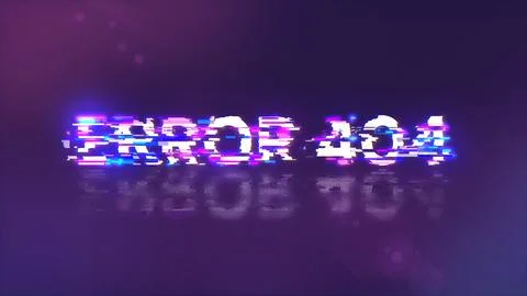 3D rendering error 404 text with screen effects of technological glitches Stock Illustration