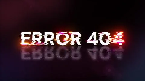 3D rendering error 404 text with screen effects of technological glitches イラスト素材