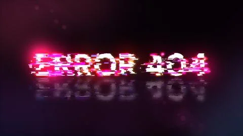 3D rendering error 404 text with screen effects of technological glitches 스톡 일러스트
