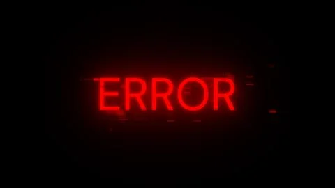 3D rendering error text with screen effects of technological glitches Stock Illustration