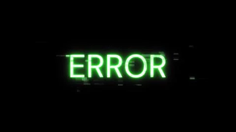 3D rendering error text with screen effects of technological glitches Stock Illustration