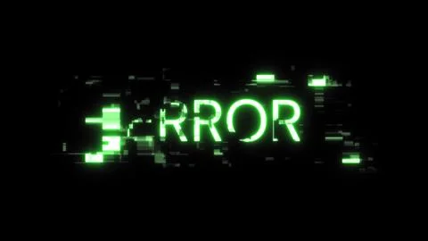 3D rendering error text with screen effects of technological glitches 库存插图
