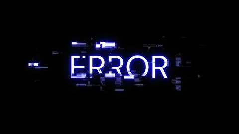 3D rendering error text with screen effects of technological glitches 库存插图