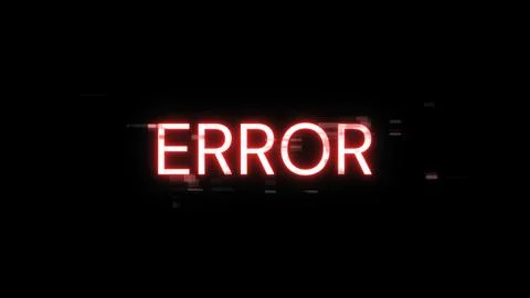 3D rendering error text with screen effects of technological glitches Stock Illustration