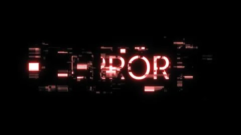 3D rendering error text with screen effects of technological glitches Illustrazione stock