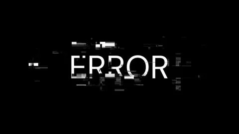 3D rendering error text with screen effects of technological glitches Illustrazione stock