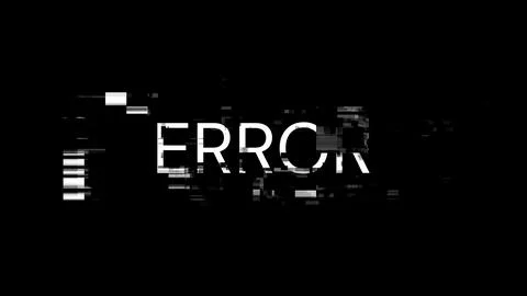 3D rendering error text with screen effects of technological glitches Stock Illustration