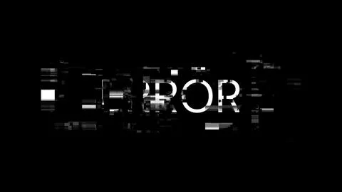 3D rendering error text with screen effects of technological glitches Illustrazione stock