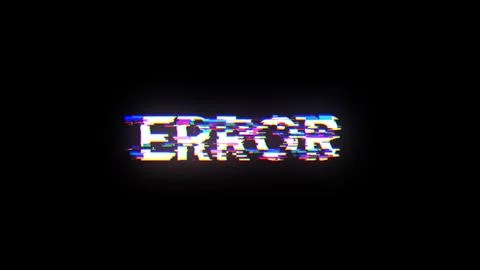 3D rendering error text with screen effects of technological glitches Stock Illustration
