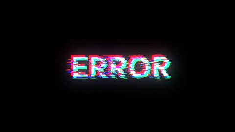 3D rendering error text with screen effects of technological glitches Illustrazione stock