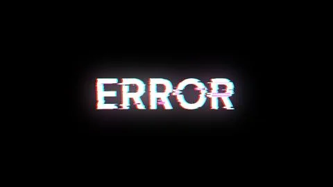 3D rendering error text with screen effects of technological glitches Stock Illustration