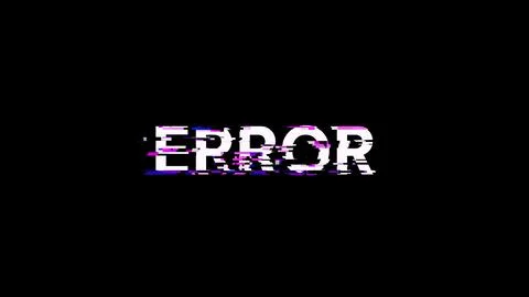 3D rendering error text with screen effects of technological glitches Stock Illustration