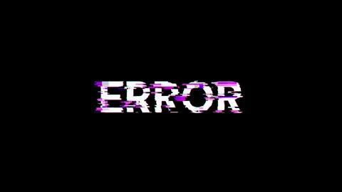 3D rendering error text with screen effects of technological glitches Stock Illustration