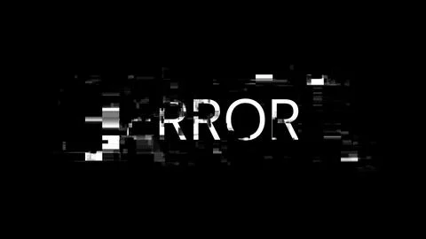 3D rendering error text with screen effects of technological glitches Stock Illustration