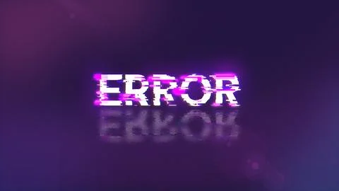 3D rendering error text with screen effects of technological glitches Stock Illustration