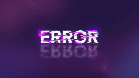 3D rendering error text with screen effects of technological glitches 库存插图