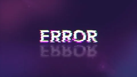 3D rendering error text with screen effects of technological glitches Illustrazione stock