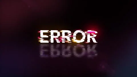 3D rendering error text with screen effects of technological glitches Stock Illustration