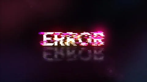 3D rendering error text with screen effects of technological glitches Stock Illustration
